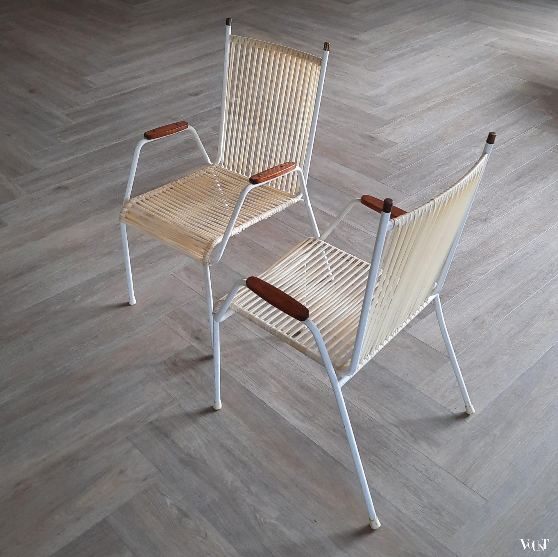 Set van 2 spaghetti stoelen, jaren '60