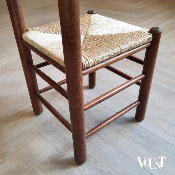 Set van 4 jaren '70 stoelen met nieuwe biezen zitting