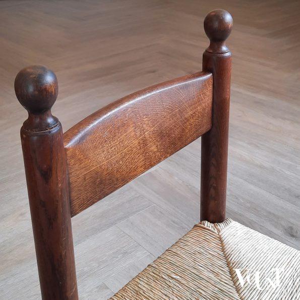 Set van 4 jaren '70 stoelen met nieuwe biezen zitting