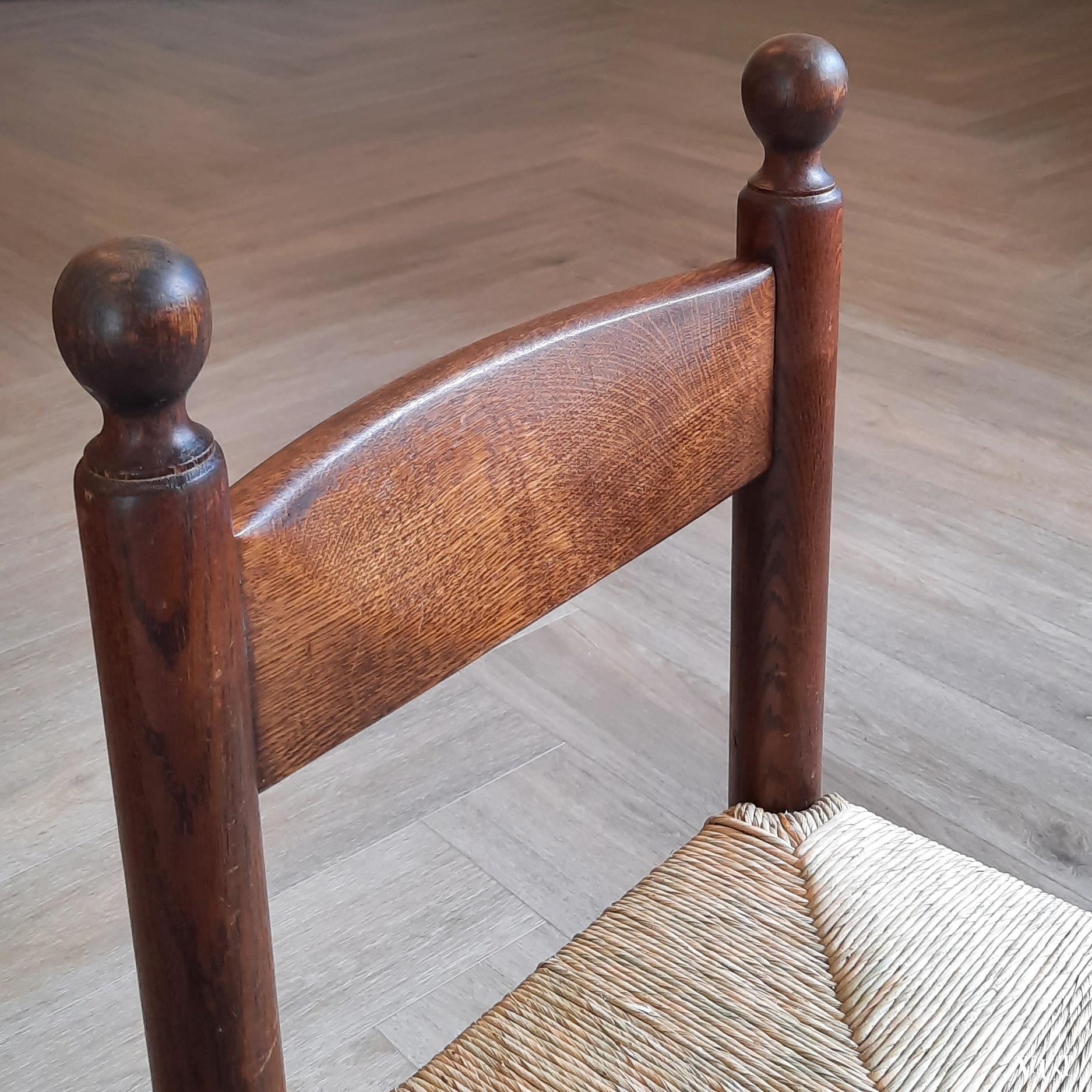 Set van 4 jaren '70 stoelen met nieuwe biezen zitting