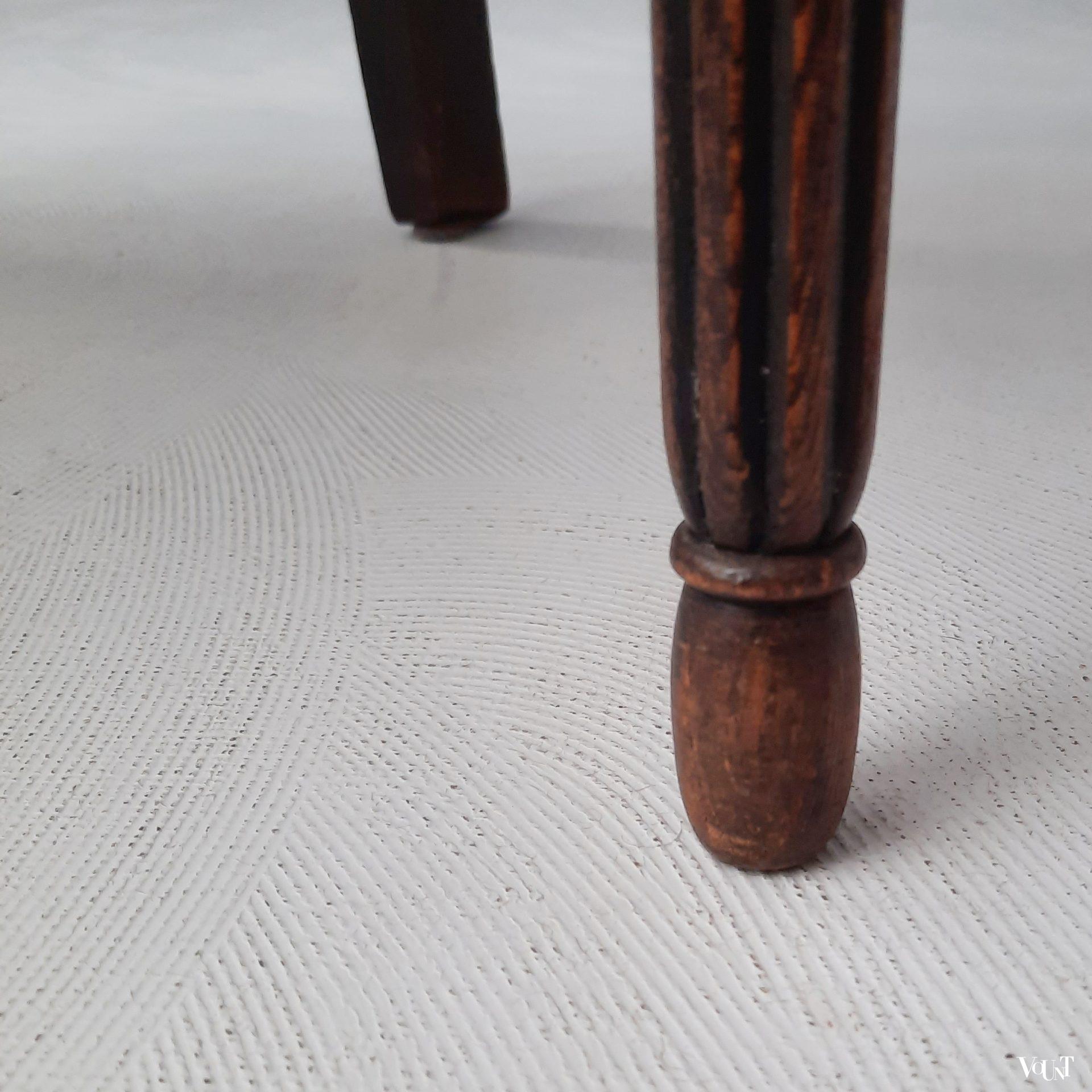 Fauteuil hout en rotan, rond 1900