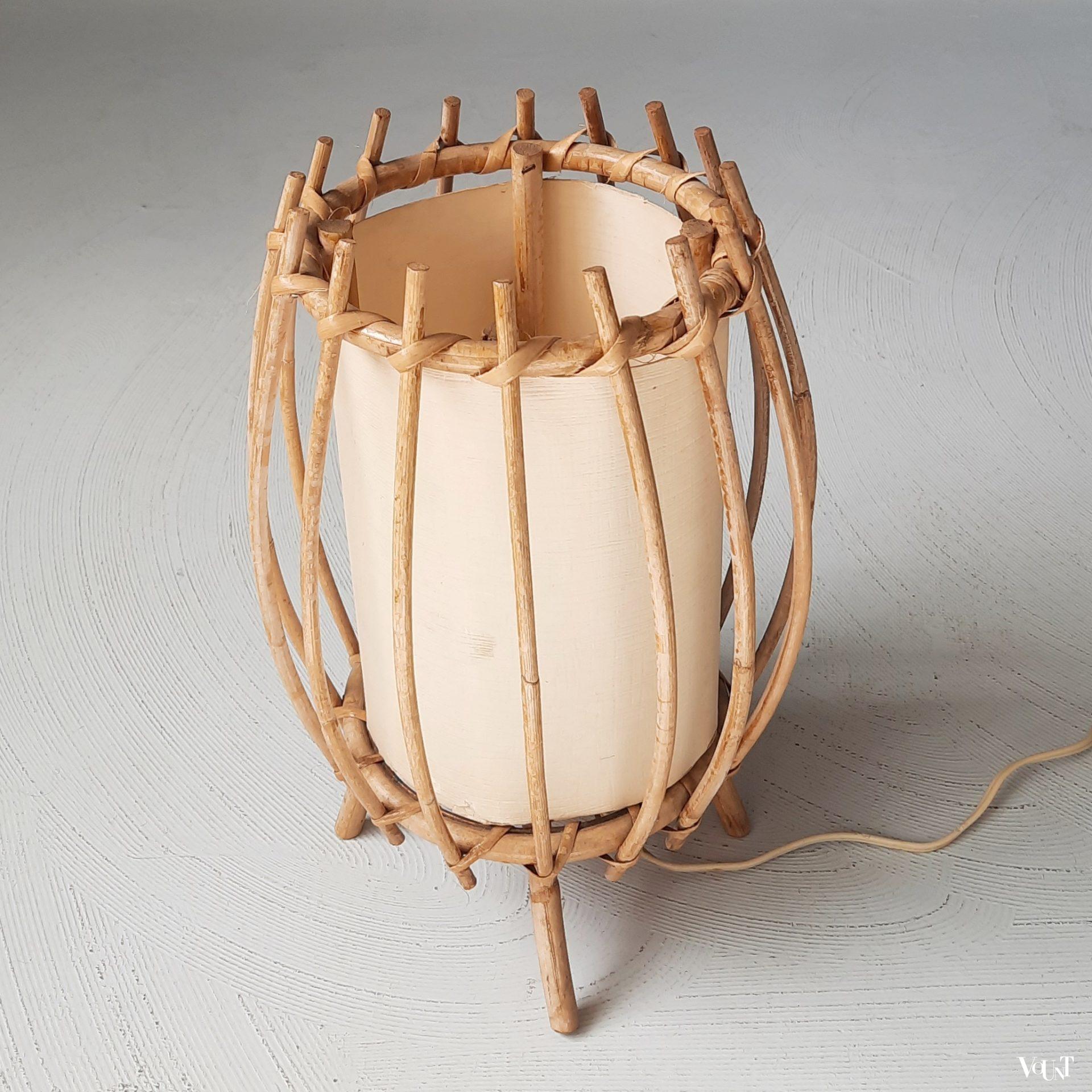 Frans rotan tafellampje, jaren '60