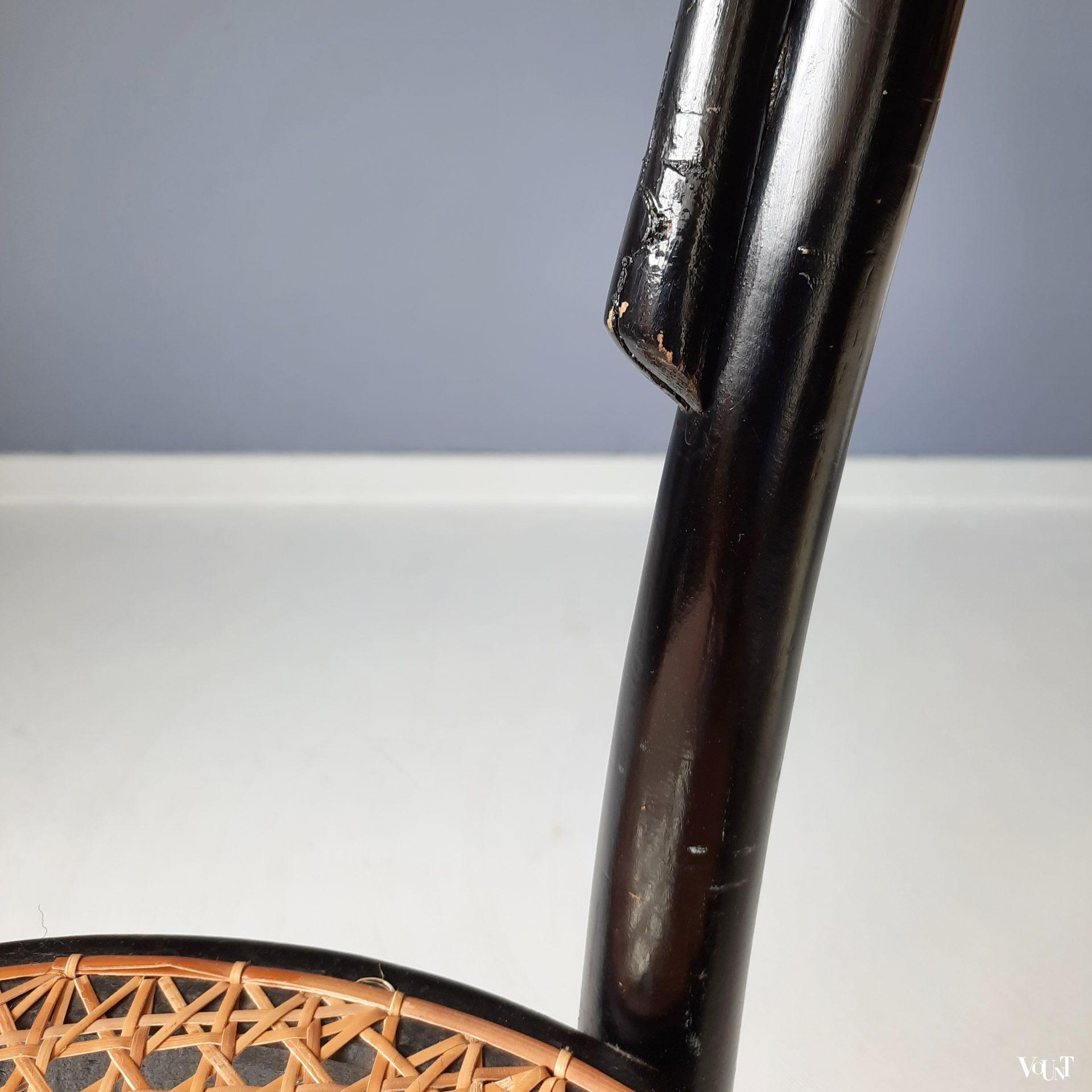 Zwarte bentwood stoel nr. 14, ZPM Radomsko, jaren '70