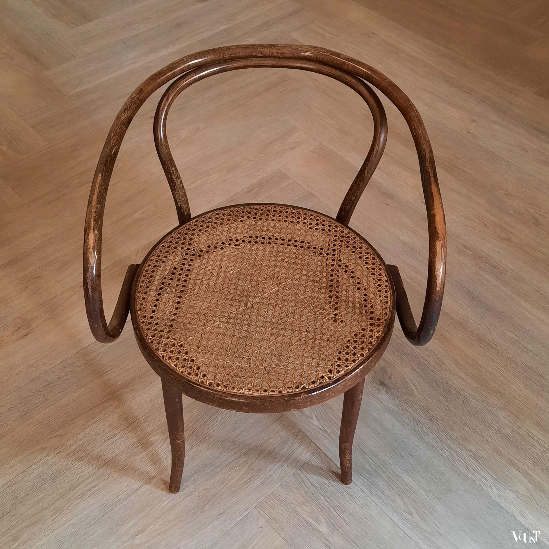 Set van 4 bruine 209 stoelen, Ligna, jaren '60