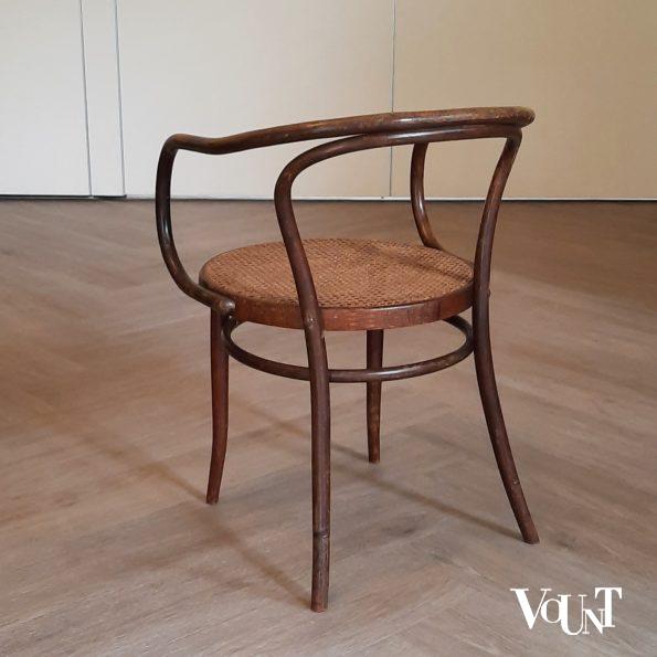 Set van 4 bruine 209 stoelen, Ligna, jaren '60