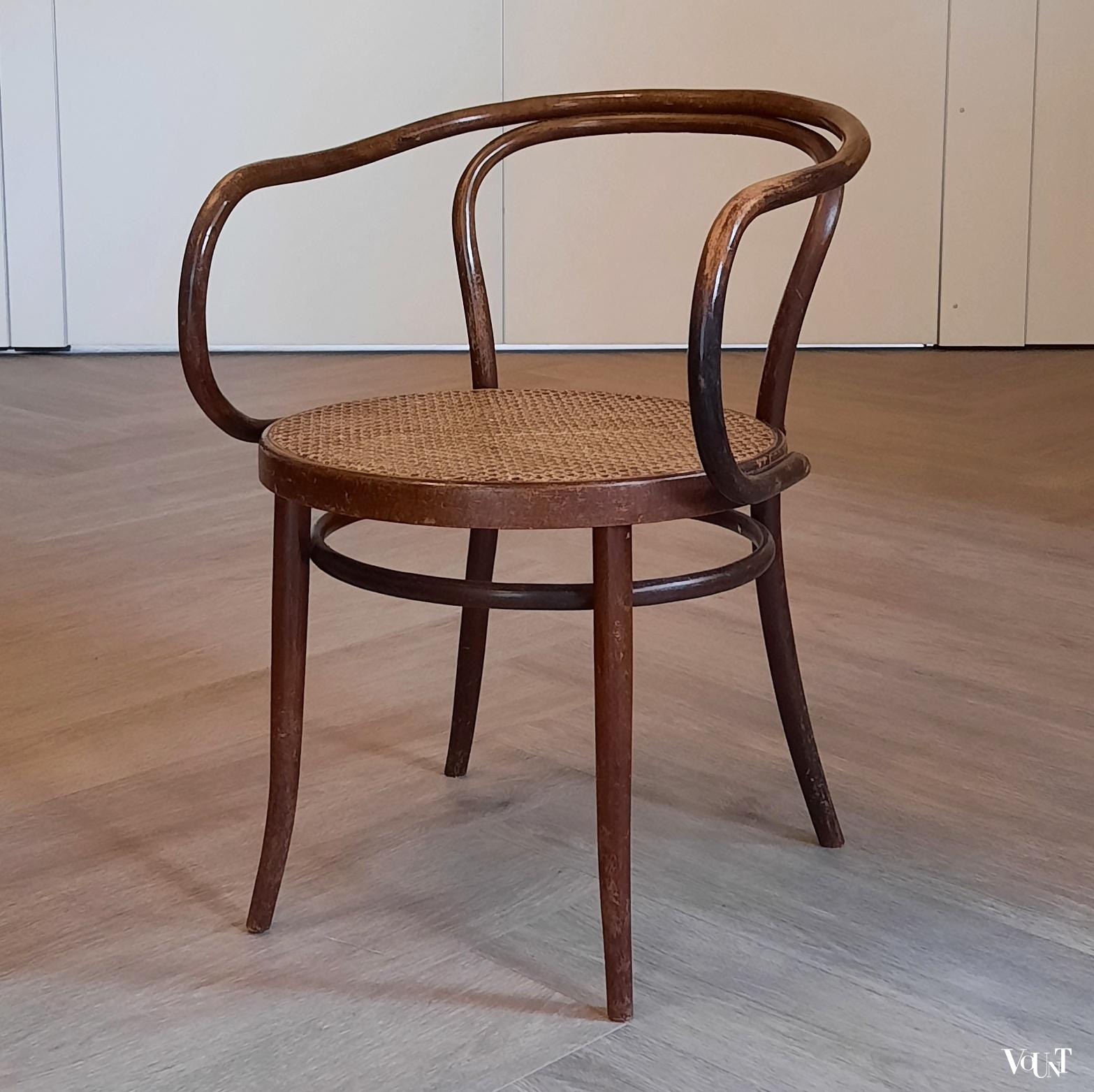 Set van 4 bruine 209 stoelen, Ligna, jaren '60