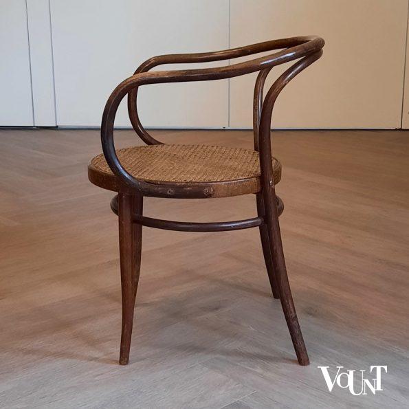 Set van 4 bruine 209 stoelen, Ligna, jaren '60