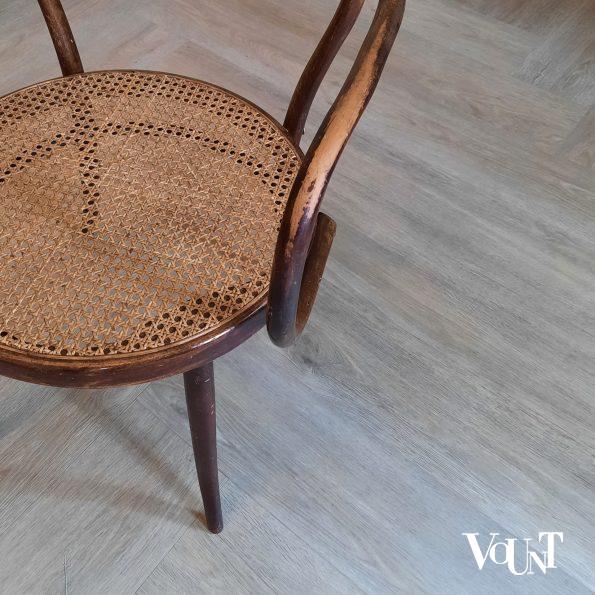 Set van 4 bruine 209 stoelen, Ligna, jaren '60