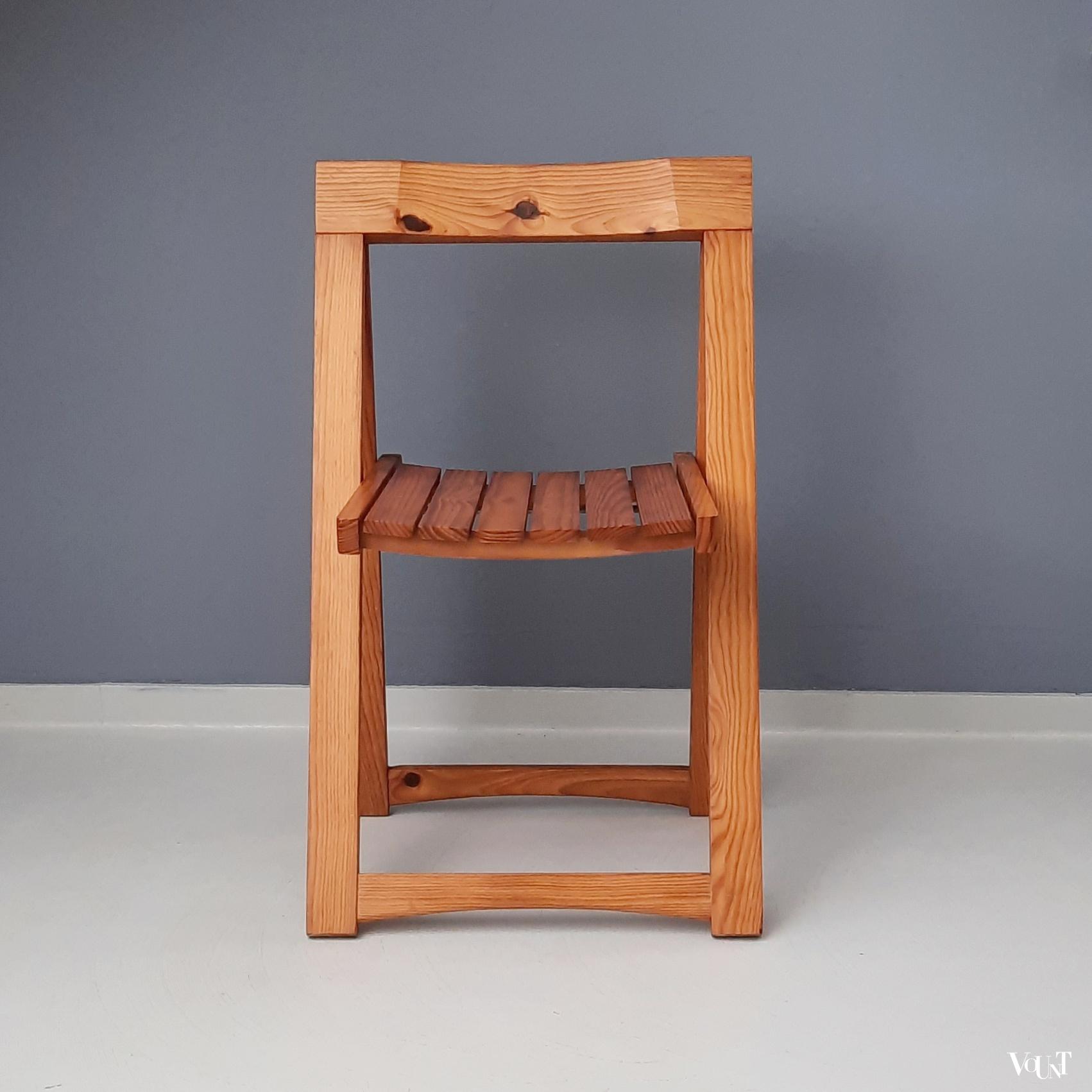 Grenenhouten klapstoel, Aldo Jacober voor Alberto Bazzani, jaren '70