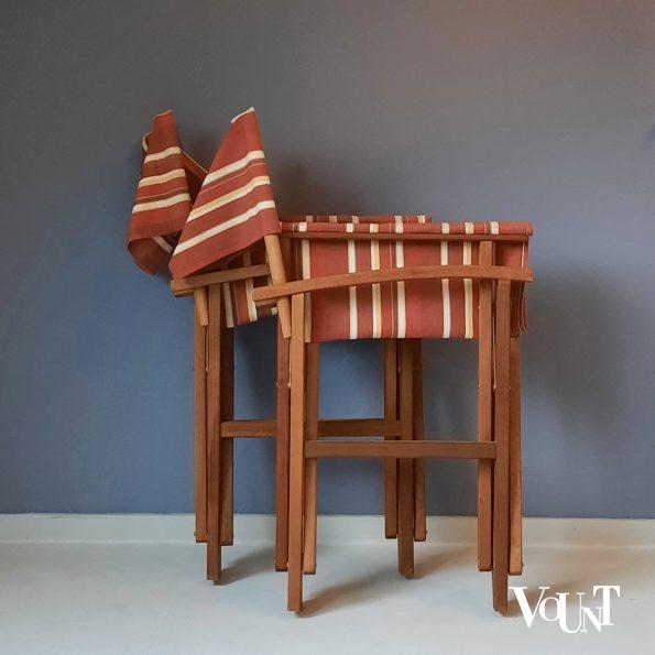 Set van 2 vintage regisseursstoelen