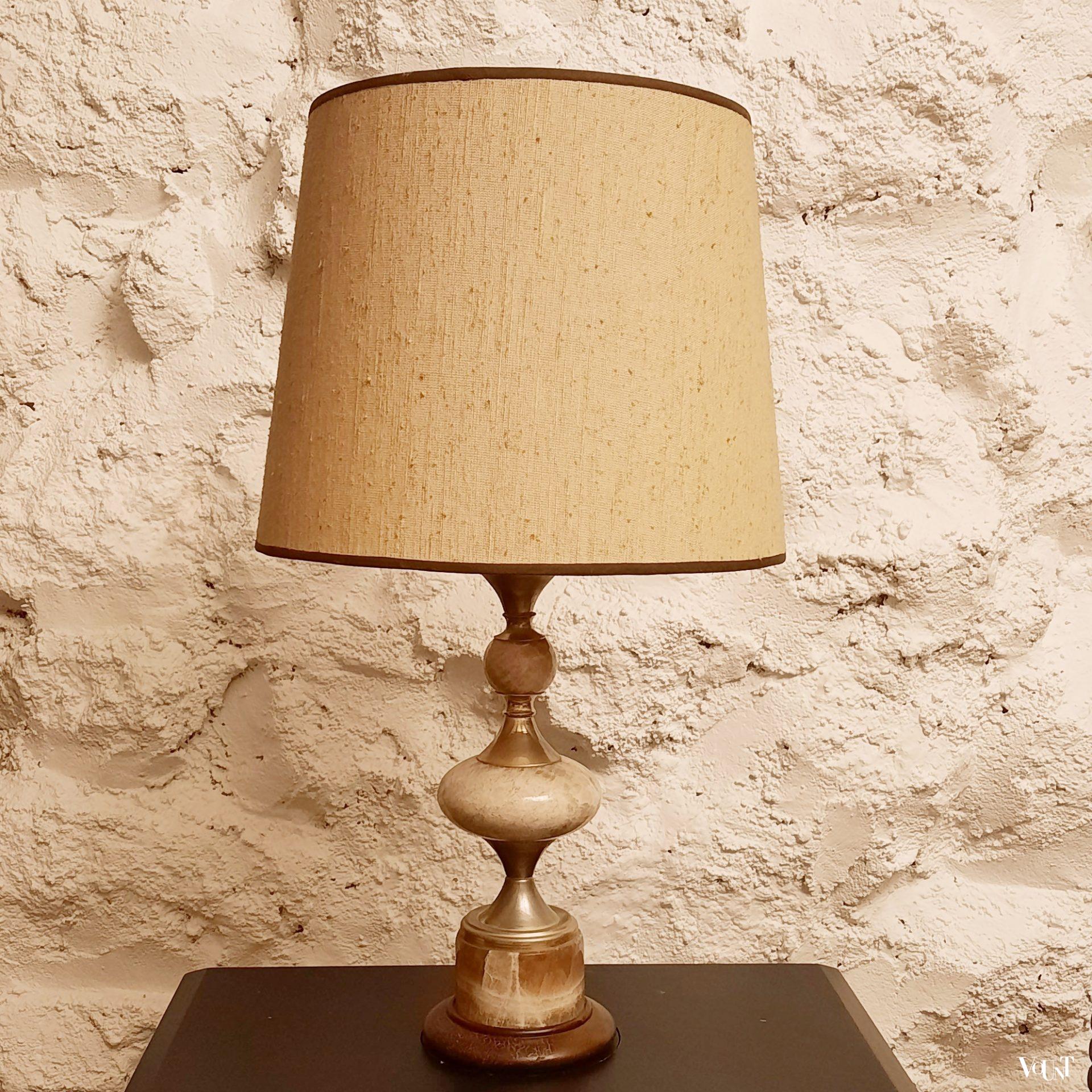 Jaren '60 tafellamp met onyx voet