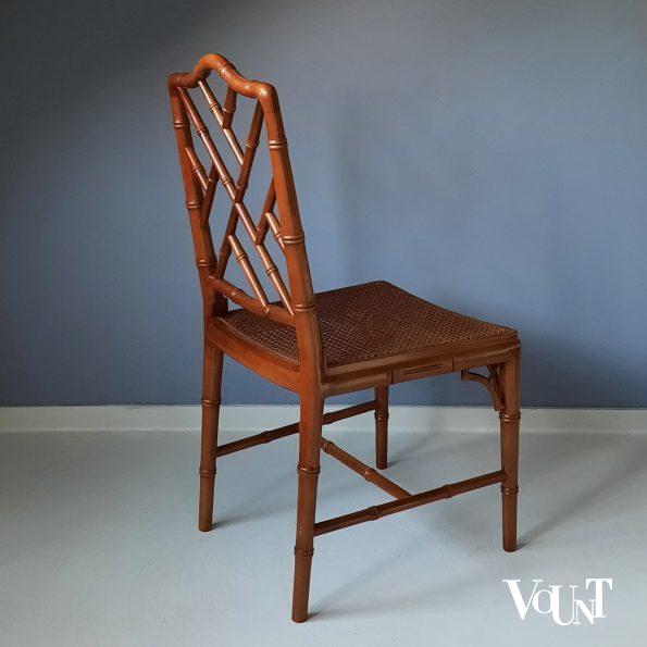 Vintage faux bamboo Chippendale stoel