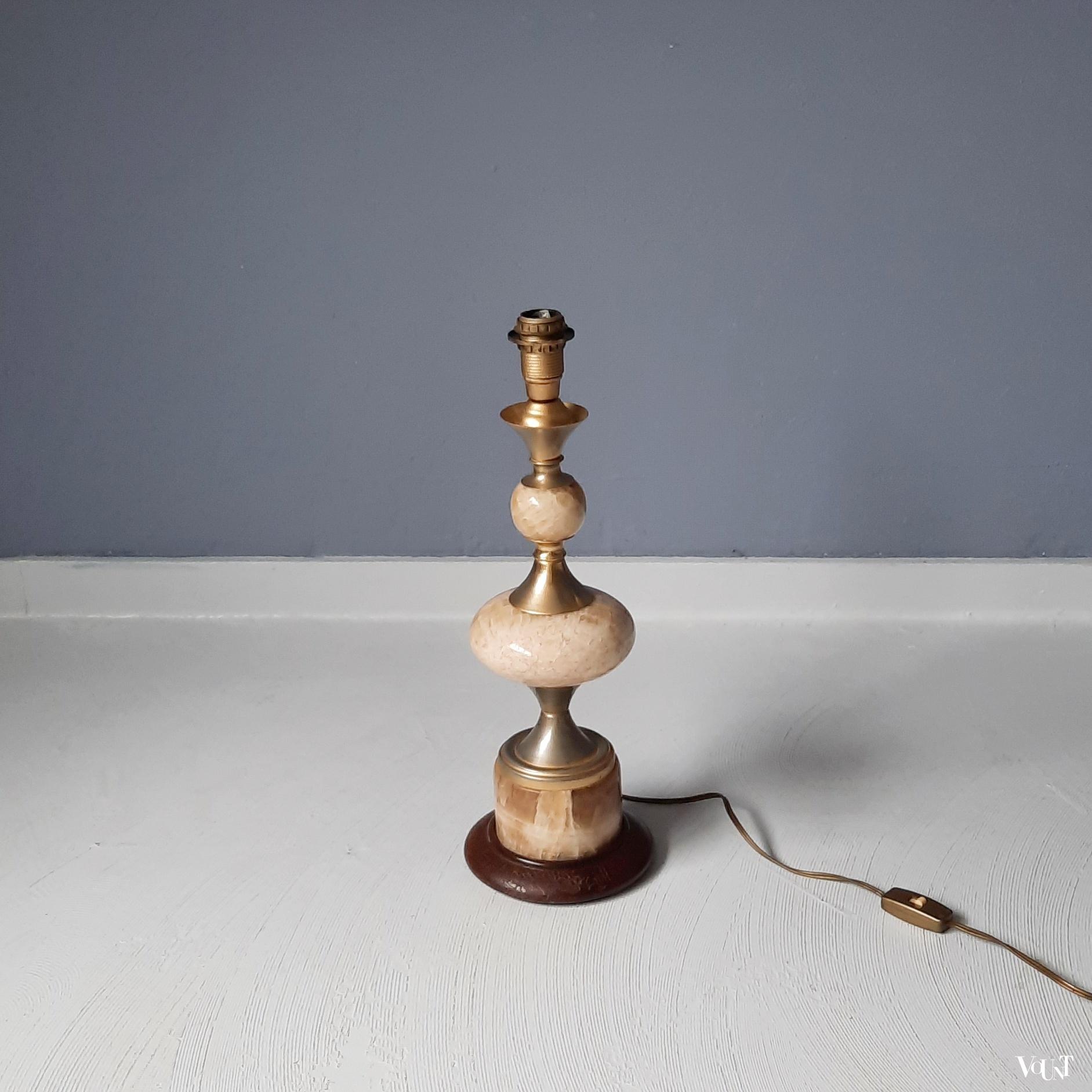 Jaren '60 tafellamp met onyx voet