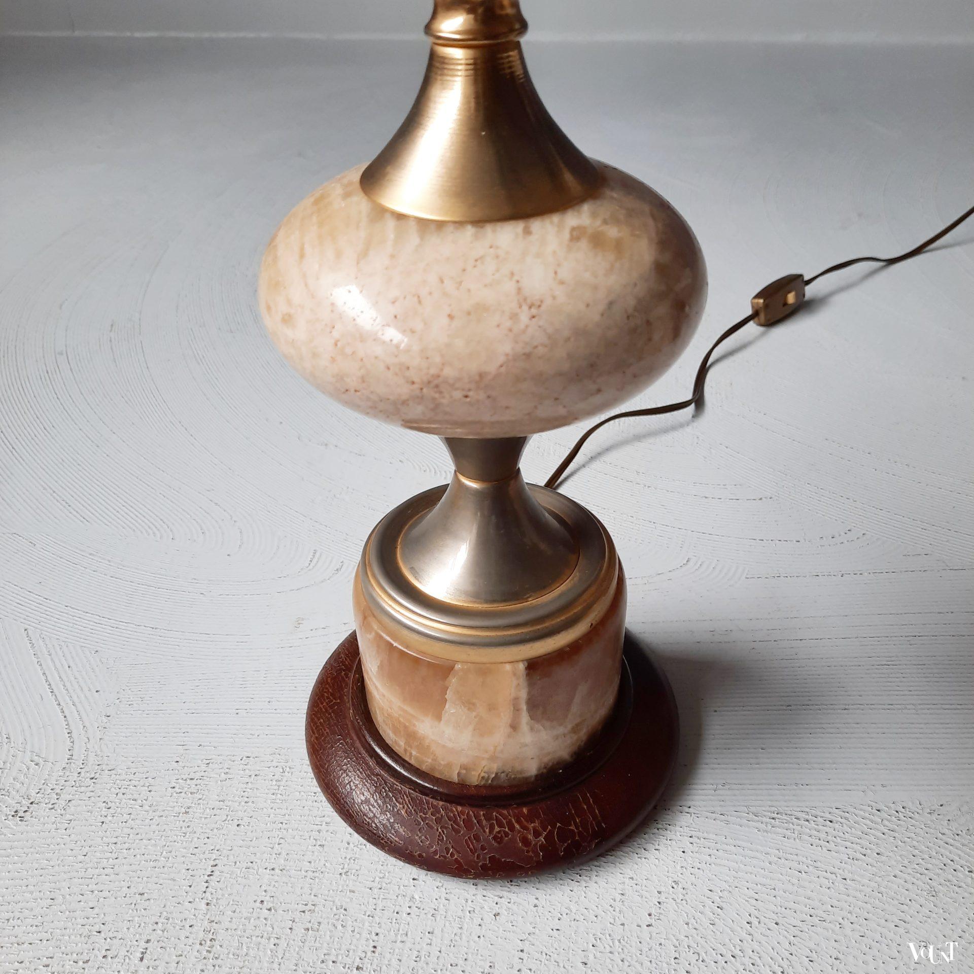 Jaren '60 tafellamp met onyx voet