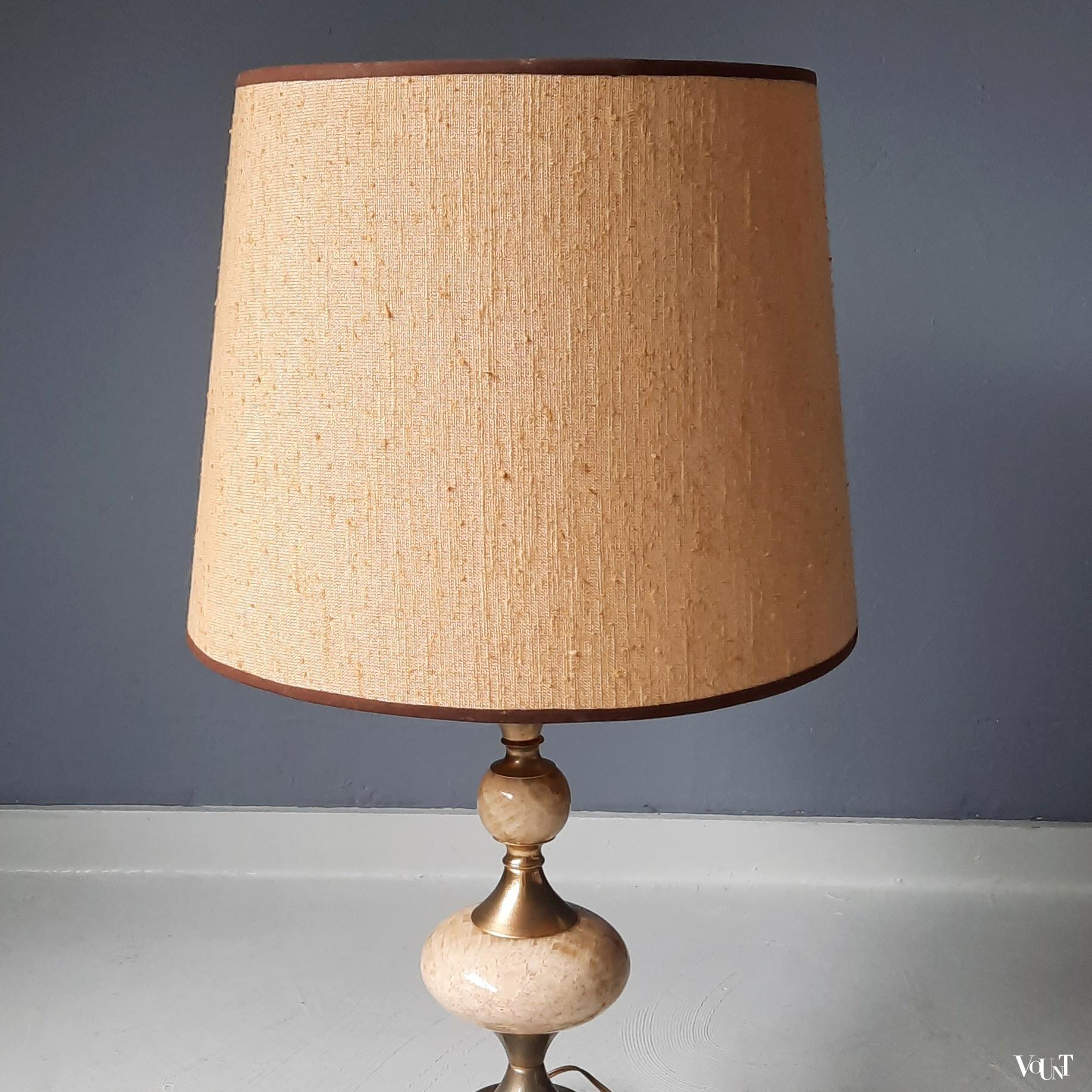 Jaren '60 tafellamp met onyx voet