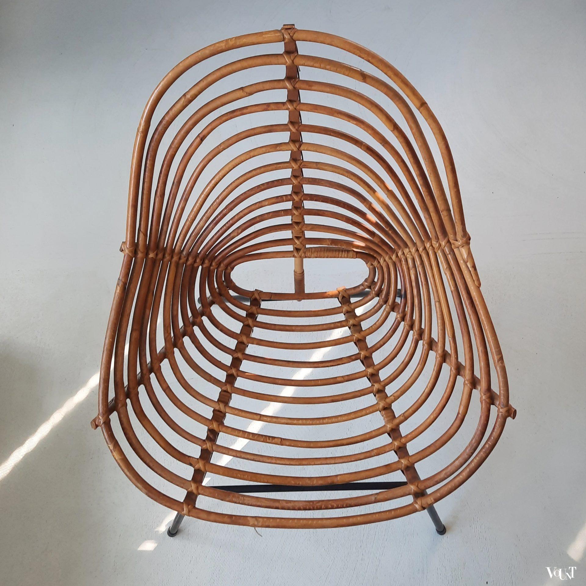 Rotan design stoel, Rohé Noordwolde, jaren '60