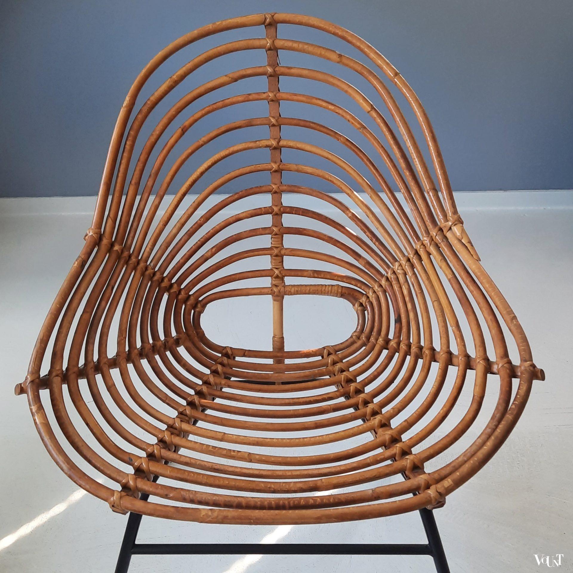 Rotan design stoel, Rohé Noordwolde, jaren '60