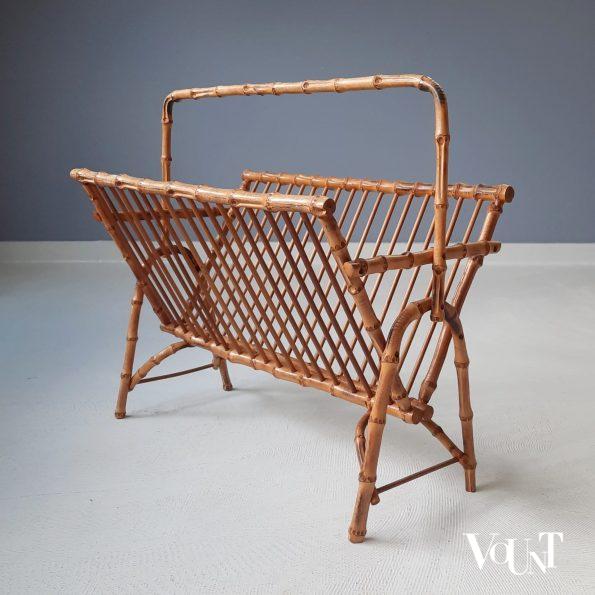 Mid-century bamboe lectuurmand, Frankrijk, jaren '50