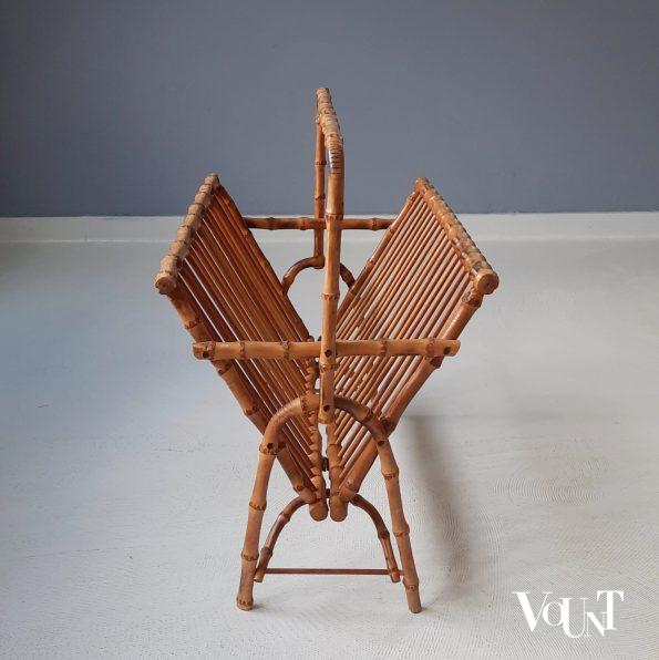 Mid-century bamboe lectuurmand, Frankrijk, jaren '50