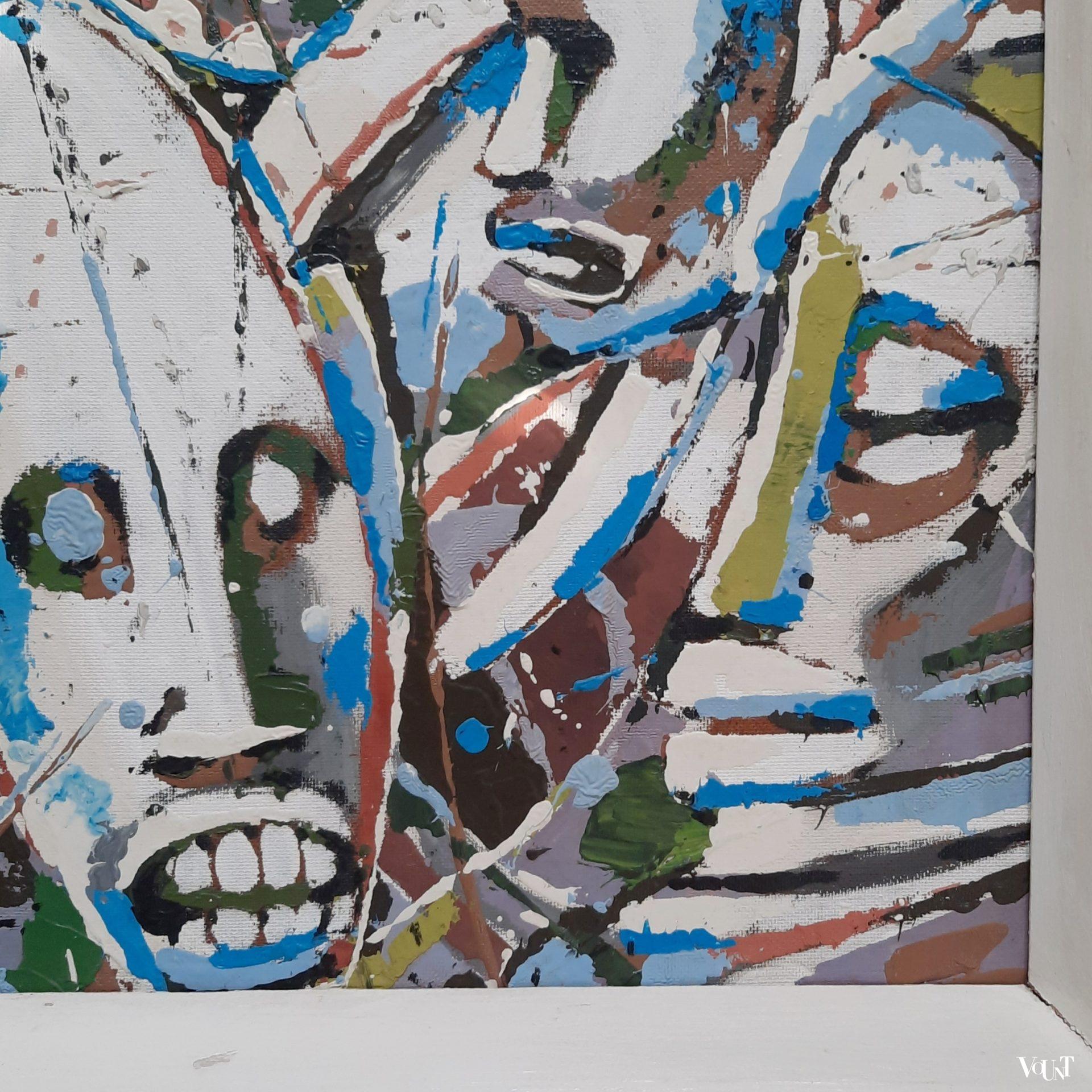 Schilderij M. Obodiwe, Nigeria, gesigneerd, jaren '60/'70