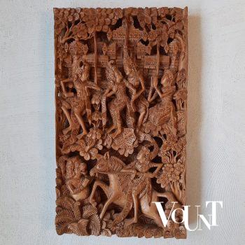 Balinees houtsnijwerk paneel