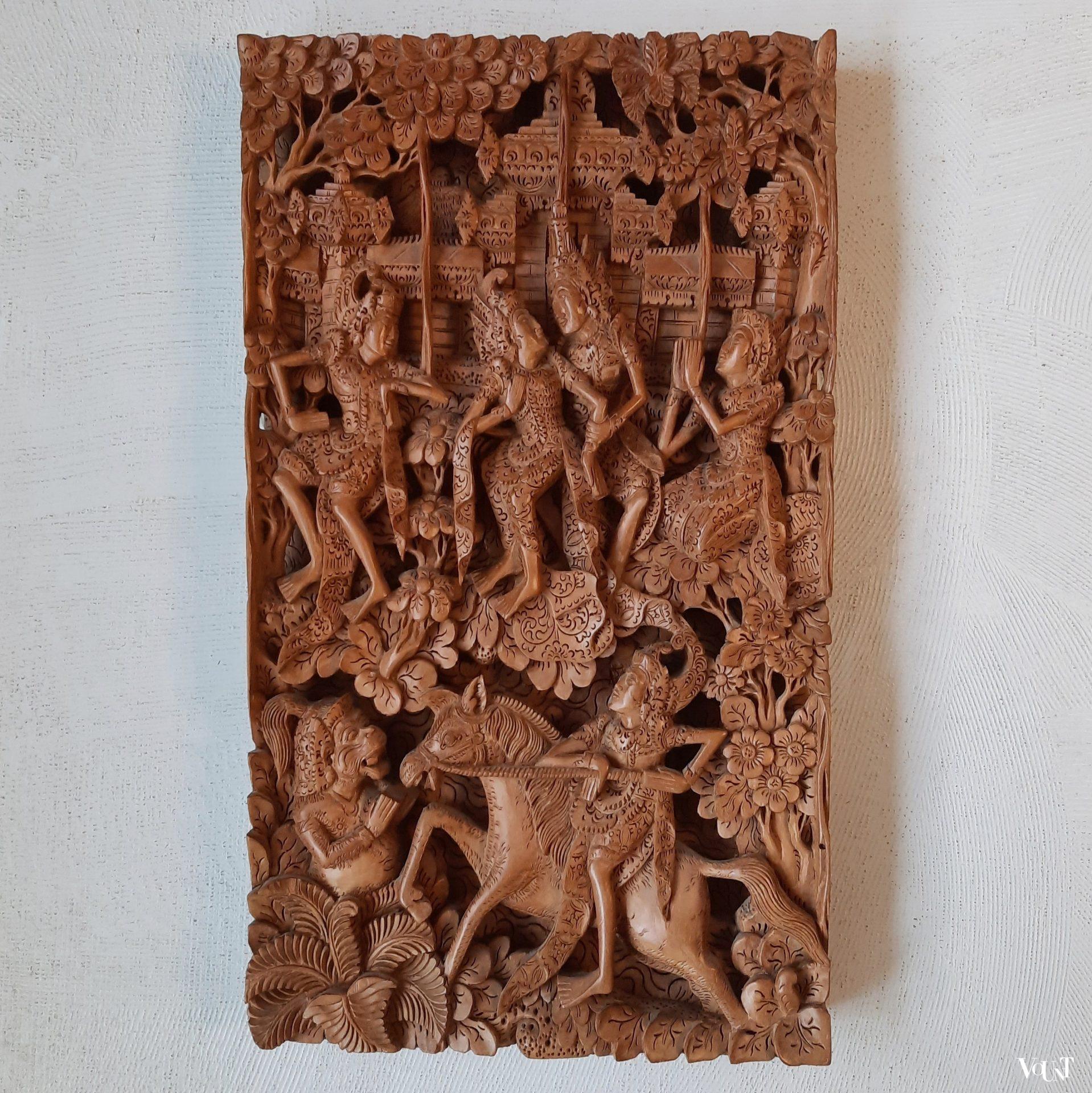 Balinees houtsnijwerk paneel