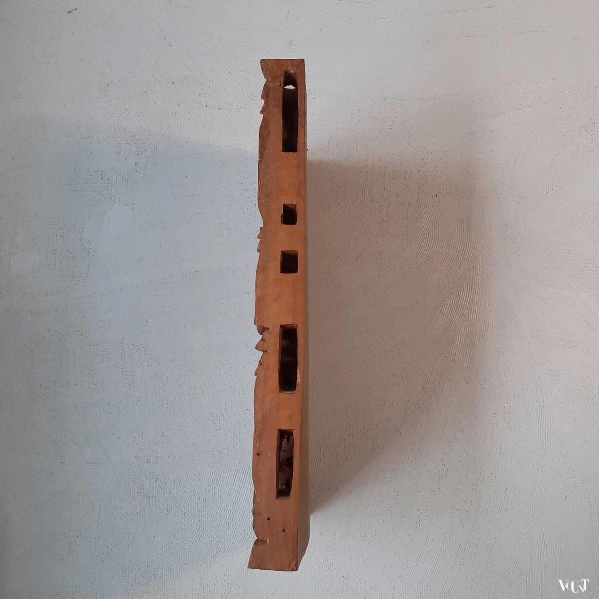 Balinees houtsnijwerk wandpaneel (Rama en Sita), 2e helft 20e eeuw