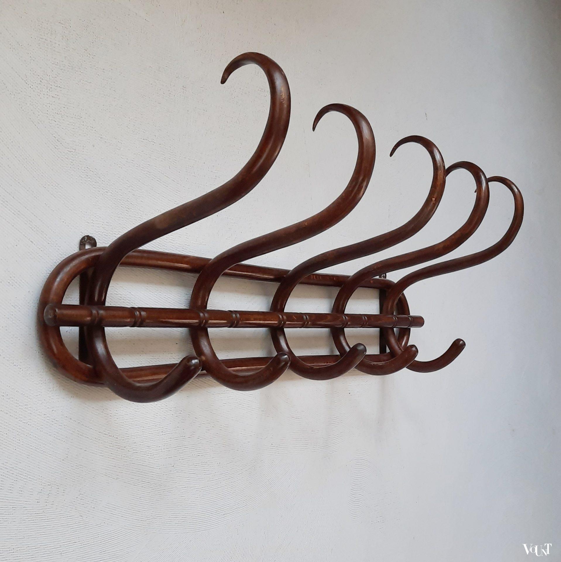 Beukenhouten bentwood wandkapstok, jaren '60
