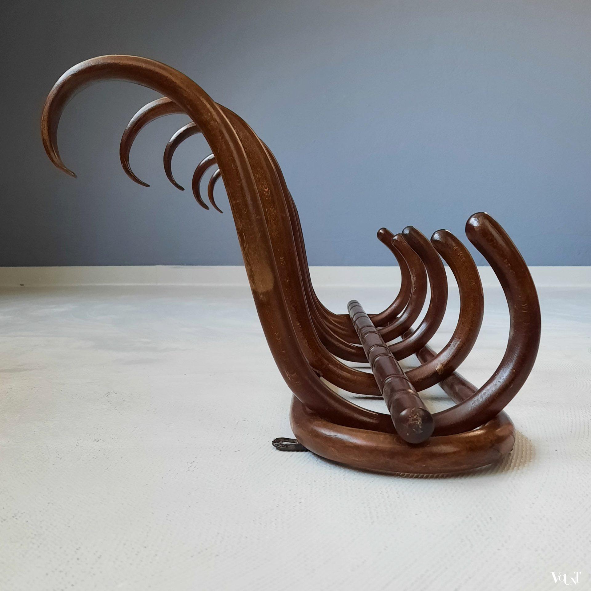 Beukenhouten bentwood wandkapstok, jaren '60