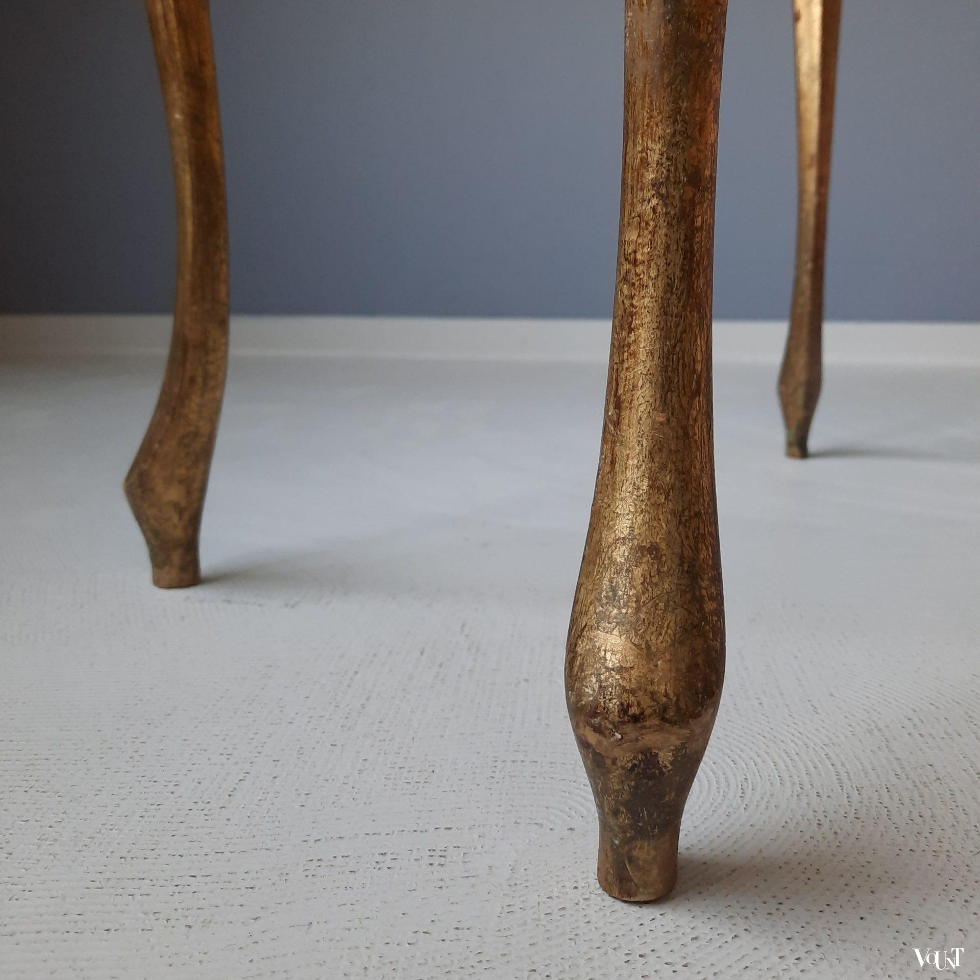 Italiaanse Florentijnse bijzettafel en dienblad, jaren '50/'60