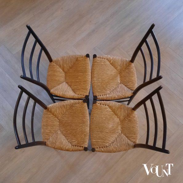 Set van 4 gemerkte Spinetto stoelen, Chiavari, Italië, jaren '50