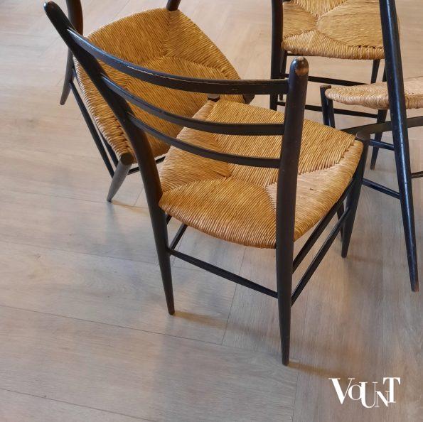Set van 4 gemerkte Spinetto stoelen, Chiavari, Italië, jaren '50
