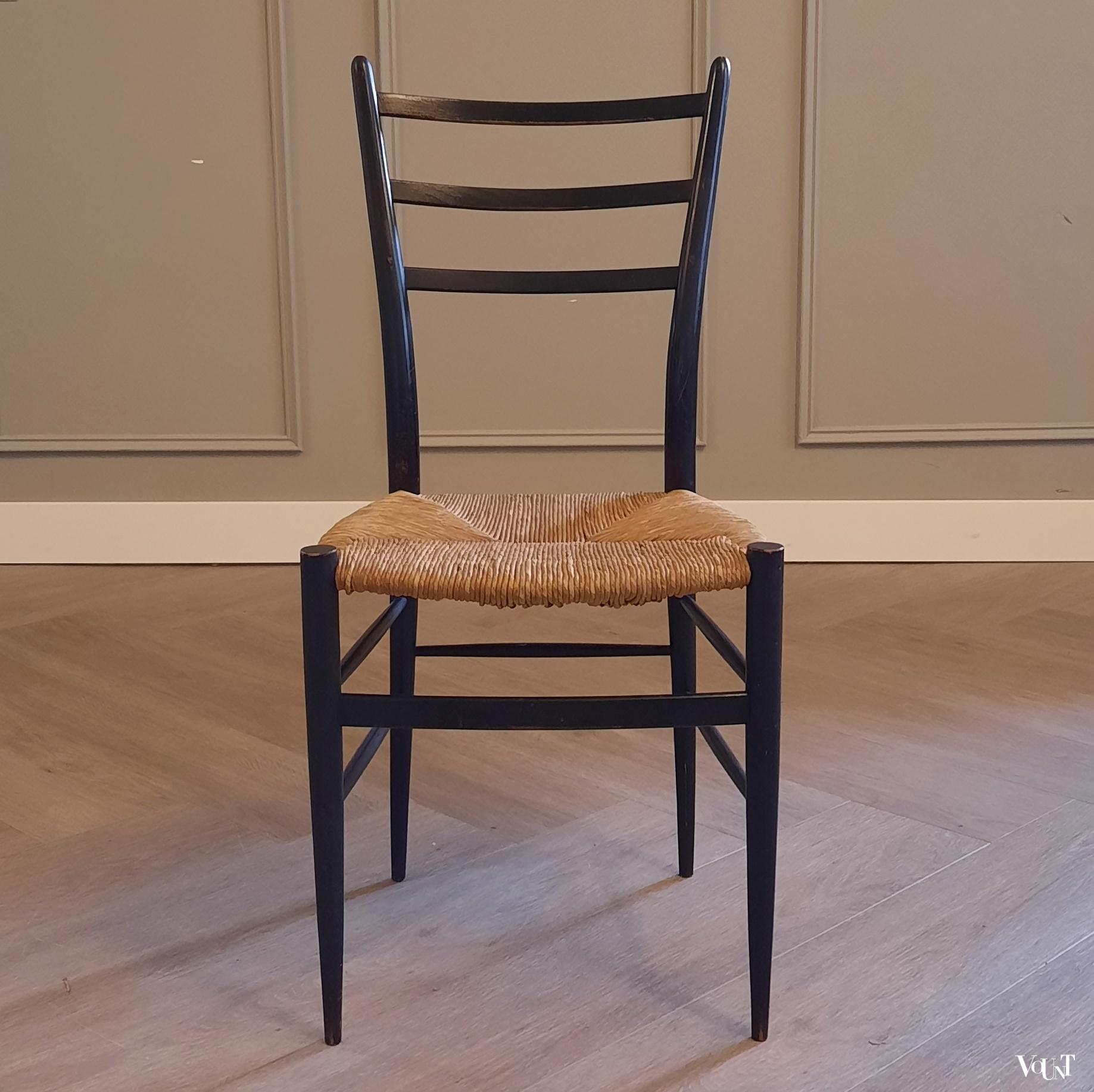 Set van 4 gemerkte Spinetto stoelen, Chiavari, Italië, jaren '50