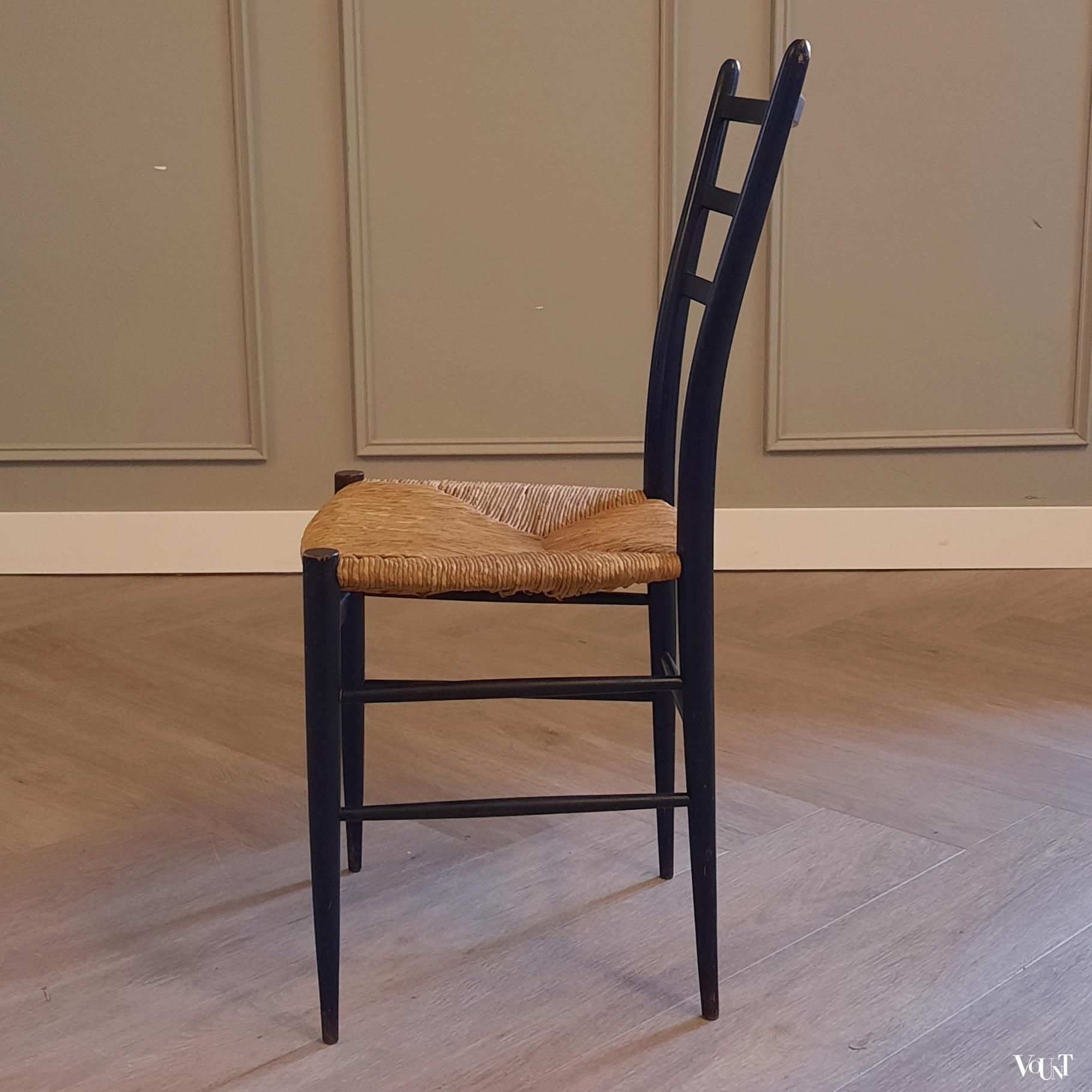 Set van 4 gemerkte Spinetto stoelen, Chiavari, Italië, jaren '50