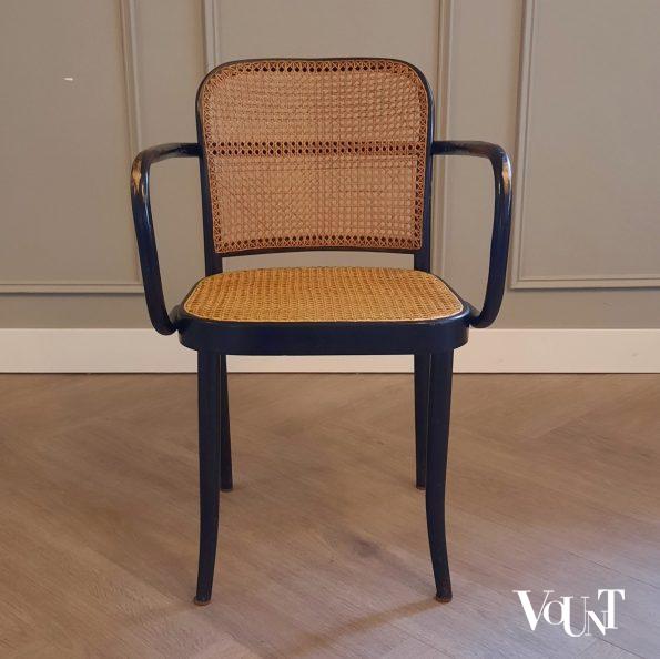 Set van 6 zwarte Praag of 811 stoelen, Ligna, jaren '60/'70