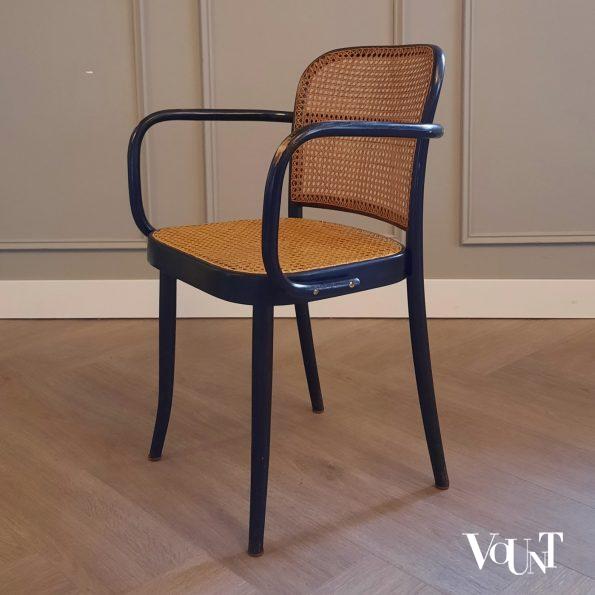 Set van 6 zwarte Praag of 811 stoelen, Ligna, jaren '60/'70
