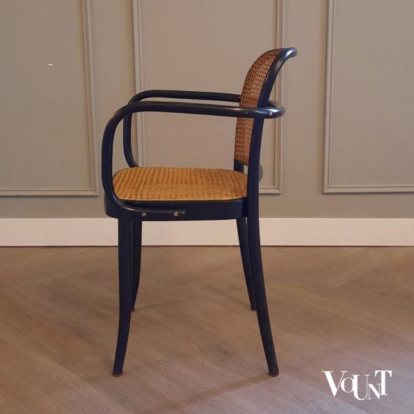 Set van 6 zwarte Praag of 811 stoelen, Ligna, jaren '60/'70