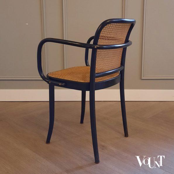 Set van 6 zwarte Praag of 811 stoelen, Ligna, jaren '60/'70