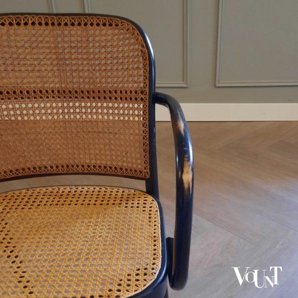 Set van 6 zwarte Praag of 811 stoelen, Ligna, jaren '60/'70