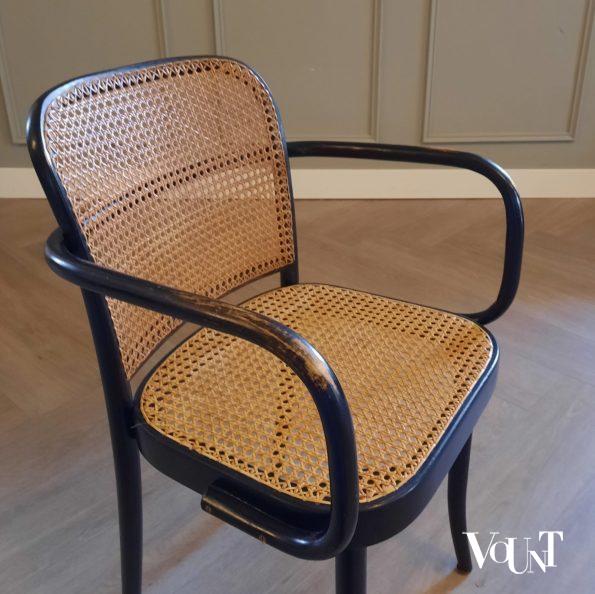 Set van 6 zwarte Praag of 811 stoelen, Ligna, jaren '60/'70