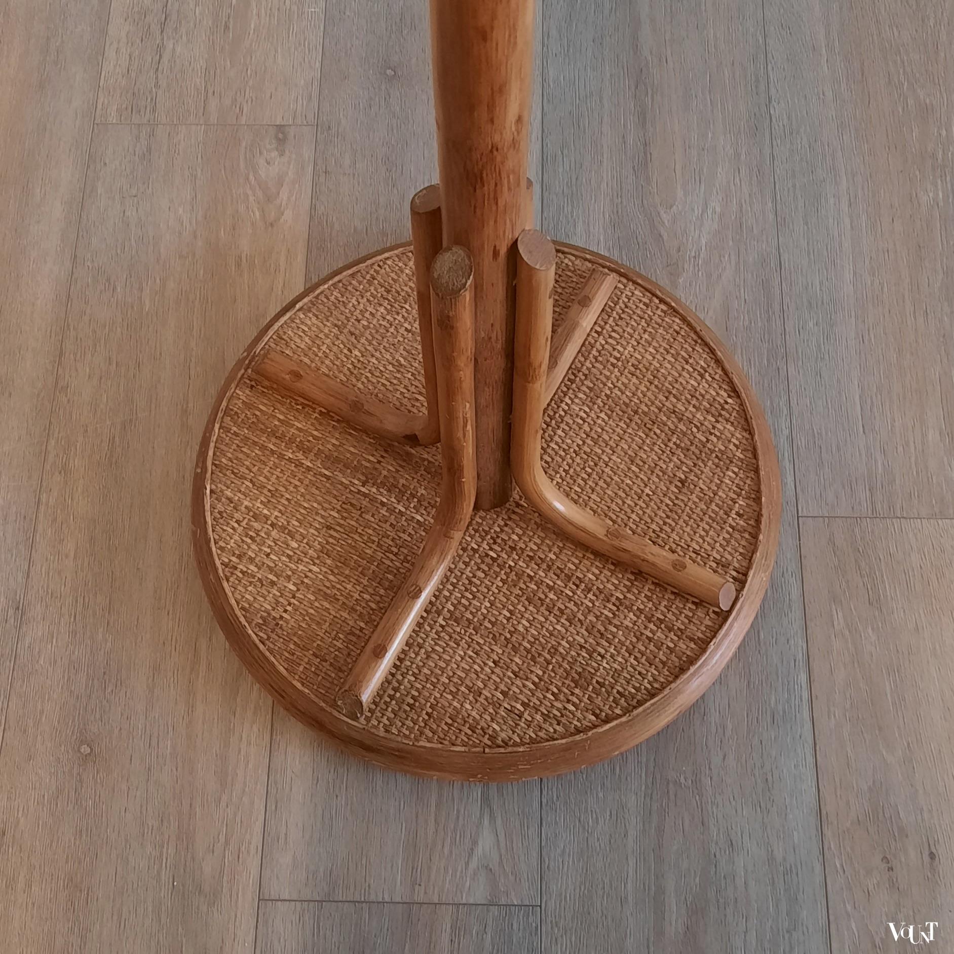 Franse rotan staande kapstok, jaren '60/'70