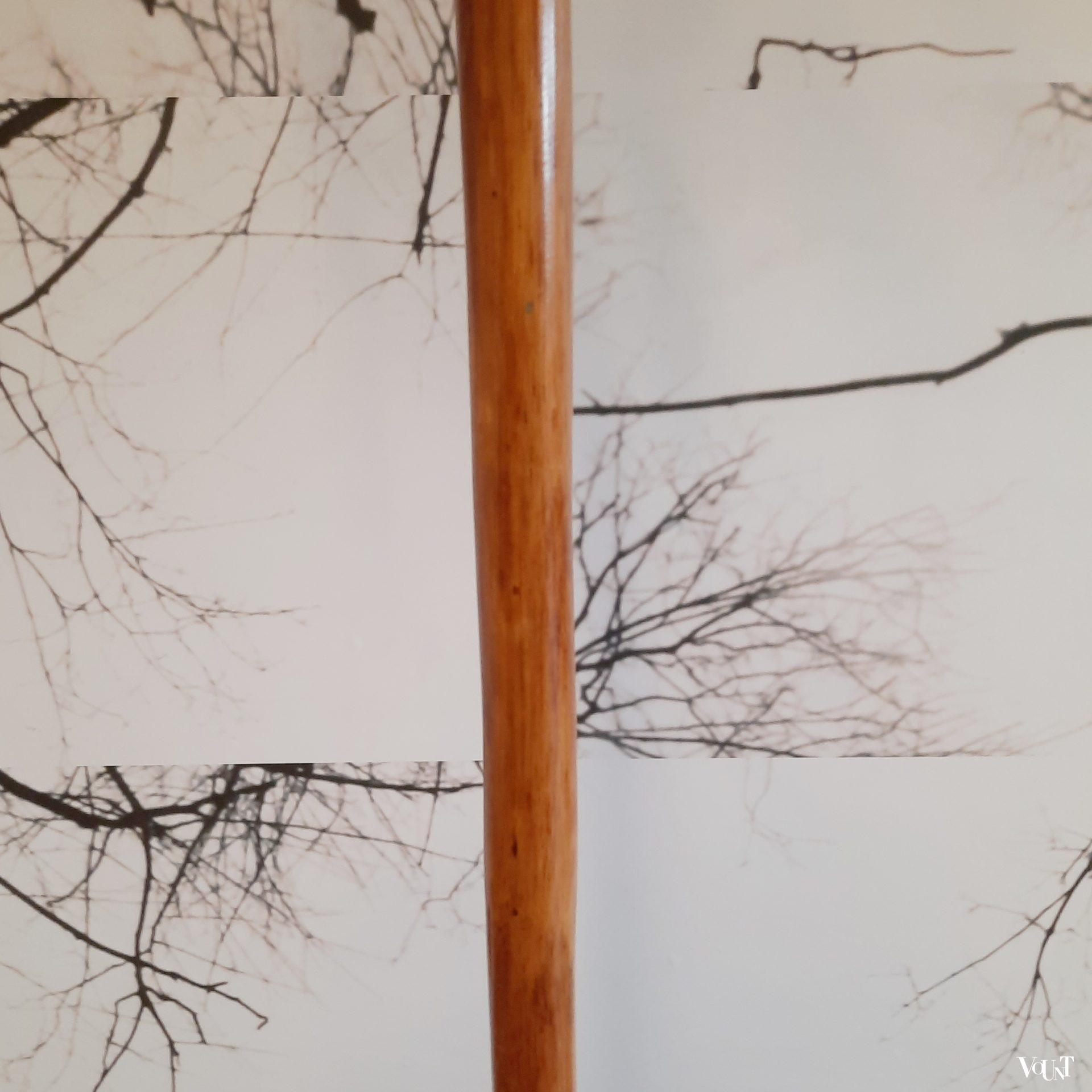 Franse rotan staande kapstok, jaren '60/'70