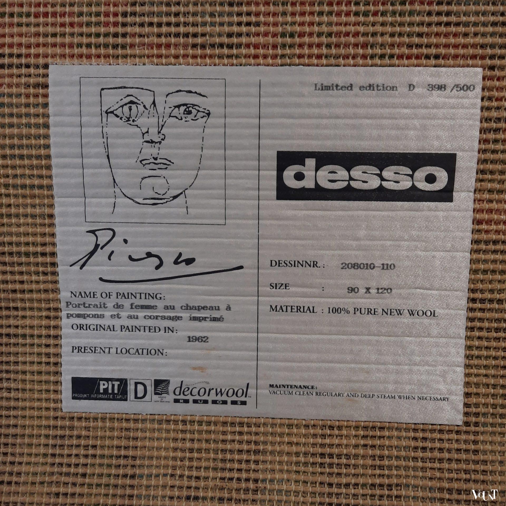 Desso wandtapijt Picasso, jaren '90