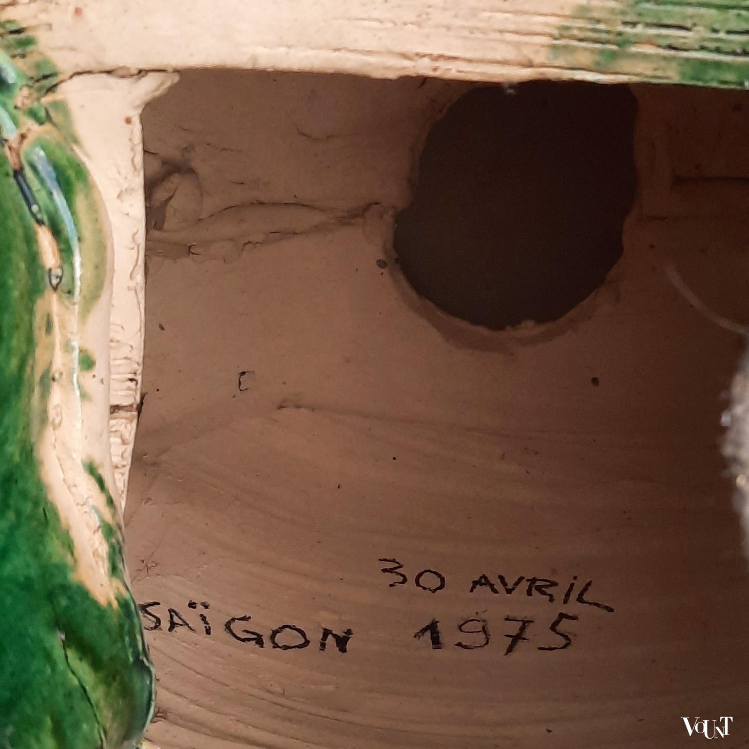 Olifant kruk/plantentafel keramiek, jaren '70