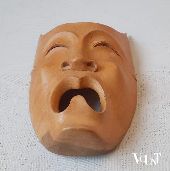 Vintage houten masker, Bali, 2e helft 20e eeuw