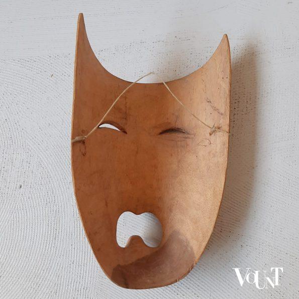 Vintage houten masker, Bali, 2e helft 20e eeuw