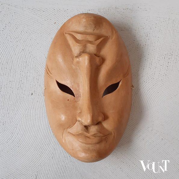 Vintage houten masker 2 gezichten, Bali, 2e helft 20e eeuw