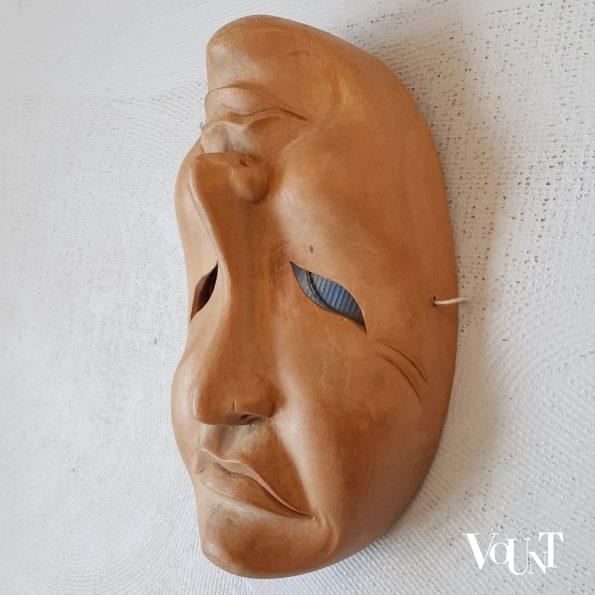 Vintage houten masker 2 gezichten, Bali, 2e helft 20e eeuw