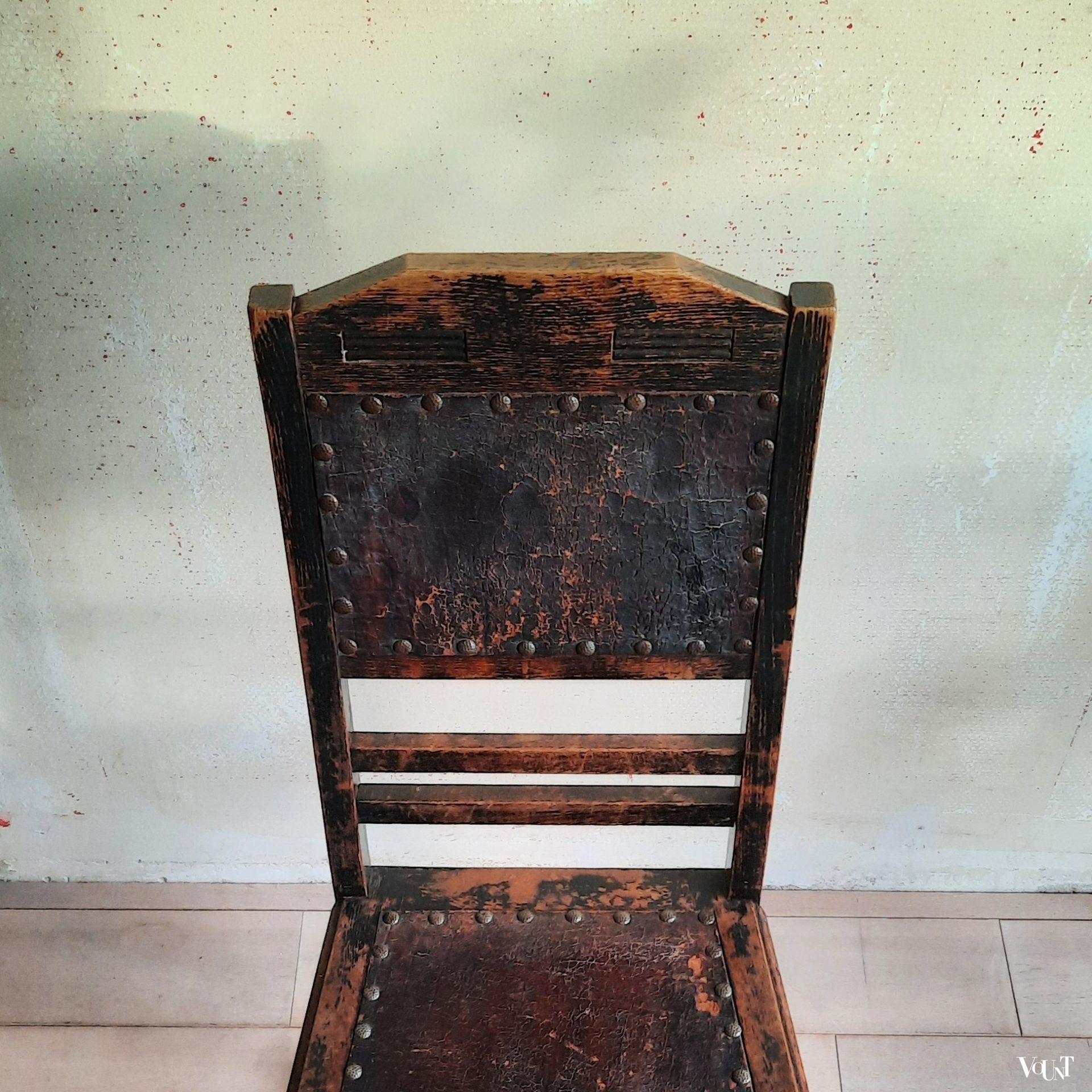 Art nouveau stoel, rond 1910