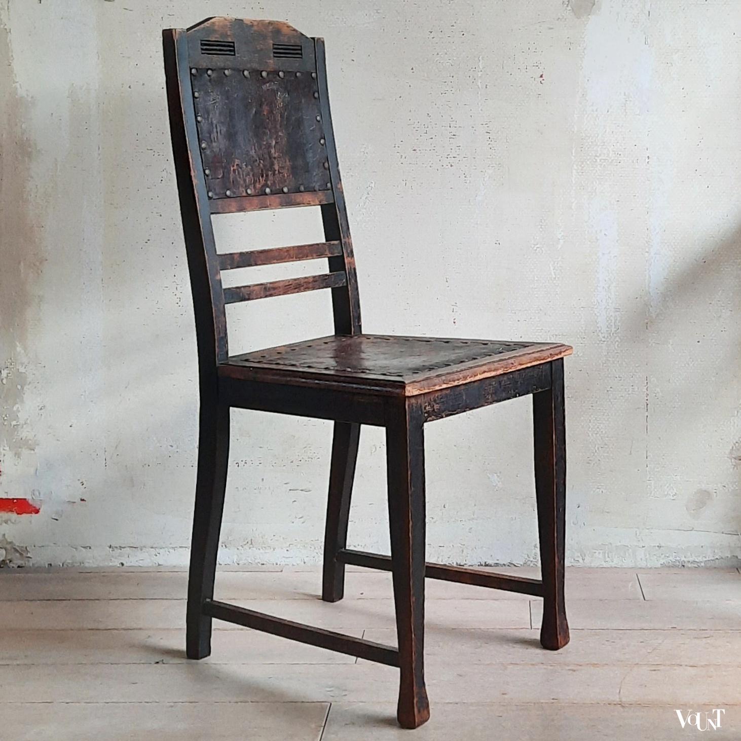 Art nouveau stoel, rond 1910